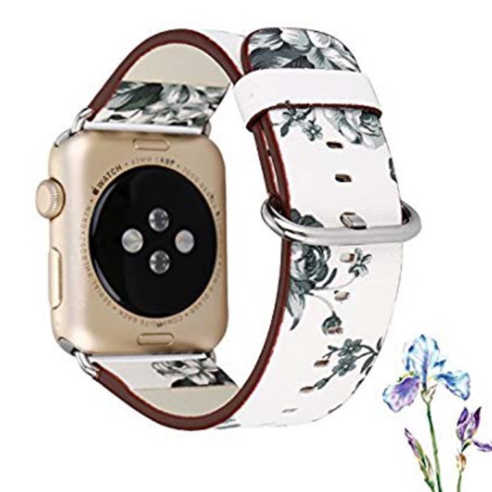 38mm/40mm Apple Watch Floral Leather Band